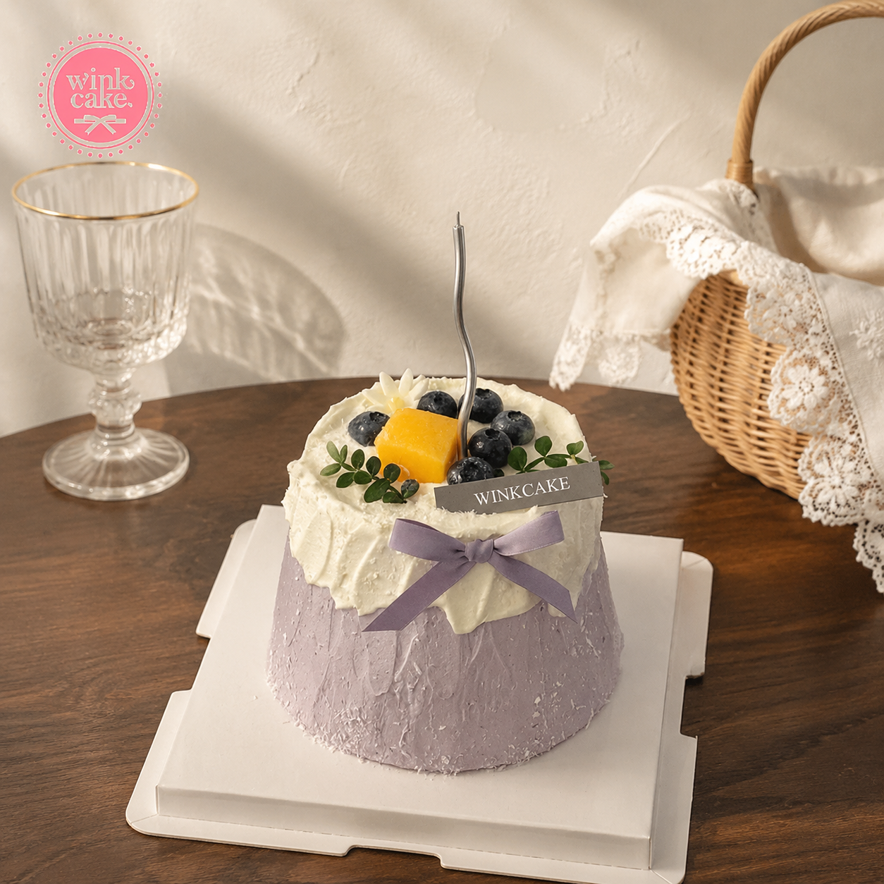 Dreamy Purple Cake Birthday Cake Minimalist WinkCak