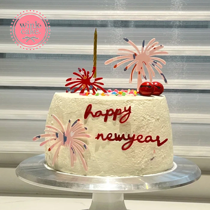 Bánh kem Bánh sinh nhật Decor Pháo bông Năm mới 2026