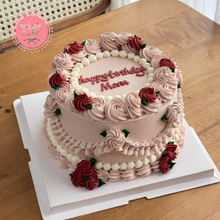【畅销款】Winkcake 玫瑰艺术女神生日蛋糕