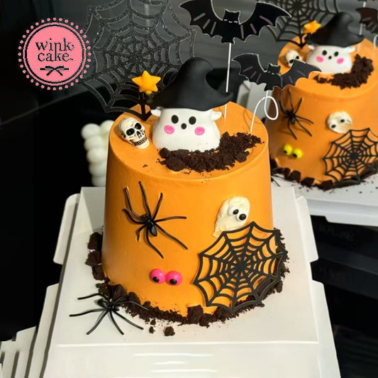 Trang trí bánh Halloween hình nhện