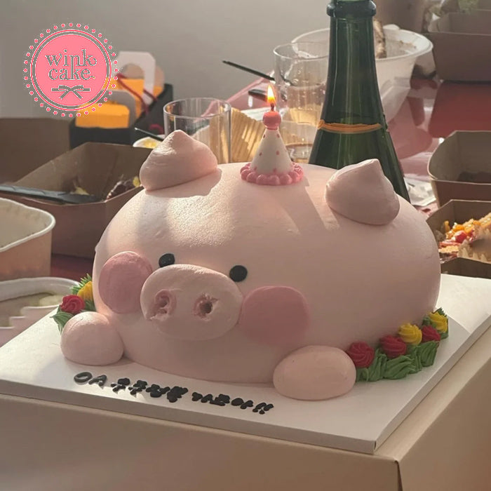 Famous BlackPink Jennie Idol Cake Pig Shaped Cake