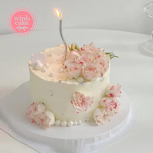 生日蛋糕 玫瑰 粉色珍珠 女朋友 浪漫