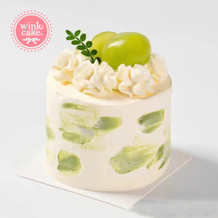 Cake Mini Birthday Cake Green Grapes Minimalist Style WinkCake
