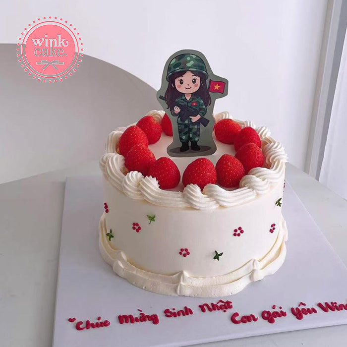 Bánh kem tặng Quốc khánh hình người dễ thương bằng bìa cứng