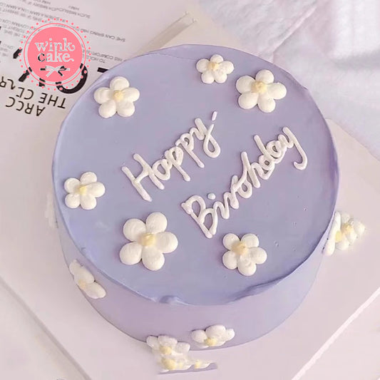 Bánh kem Bánh sinh nhật Màu tím Bông hoa dễ thương WinkCake