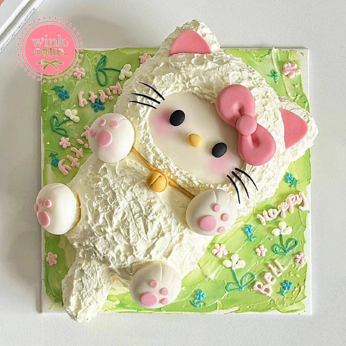 【快递】Hello Kitty蛋糕儿童生日蛋糕订购胡志明市免费配送零食海绵蛋糕
