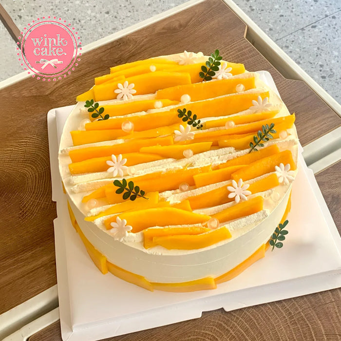 Cake mango birthday cake fruit cream cake family gathering birthday party