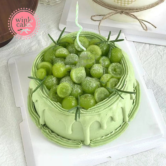 Bánh kem Bánh sinh nhật Xanh matcha nhiều Nho xanh