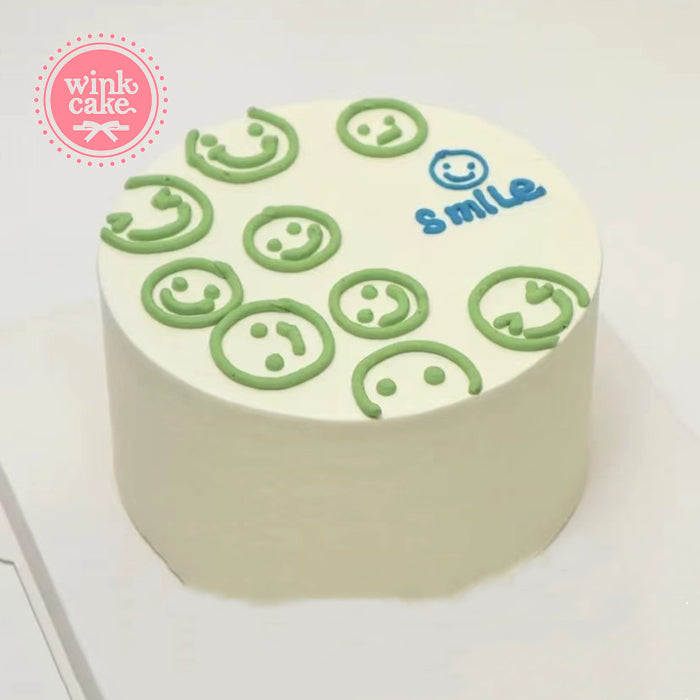 Bánh kem Bánh sinh nhật cute Mặt cười Smile WinkCake