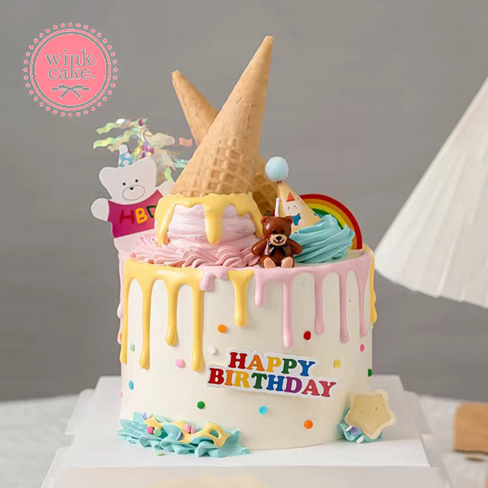 【快递】创意奶油蛋糕生日蛋糕订购胡志明市免费配送