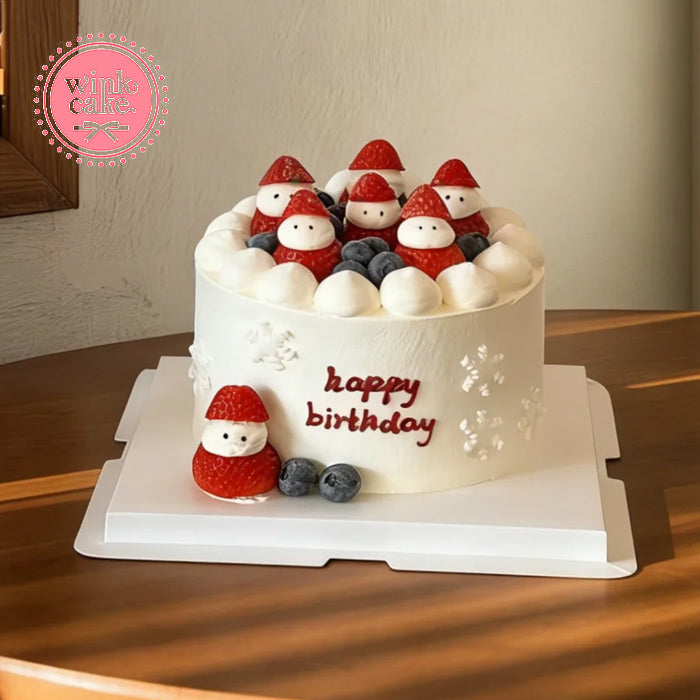 Bánh kem người tuyết dâu tây - Bộ sưu tập bánh Giáng sinh