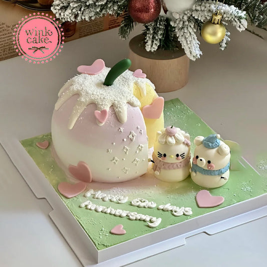 Bánh búp bê cặp đôi 3D siêu dễ thương