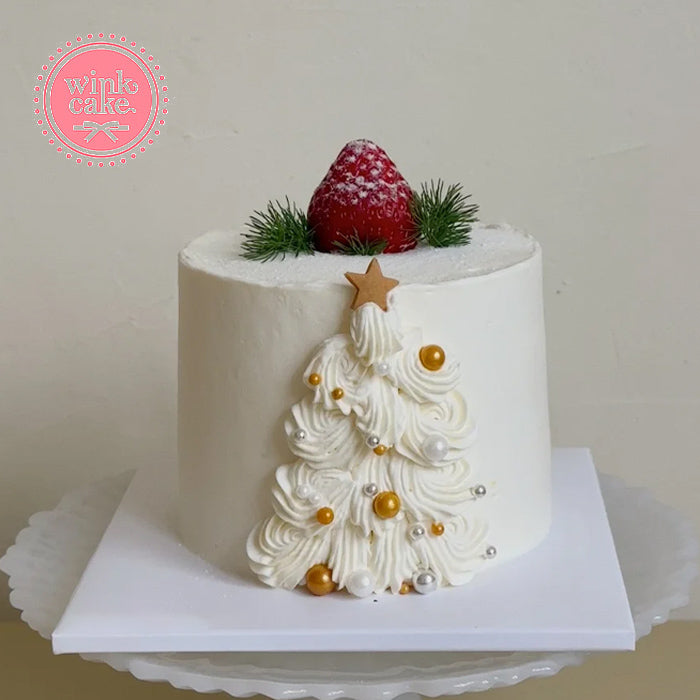 Bánh kem hình cây thông Noel, bánh Giáng sinh, bánh dâu tây