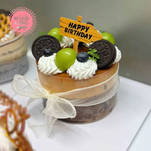 Bánh Flangato Trang trí Nho xanh Oreo Bánh sinh nhật