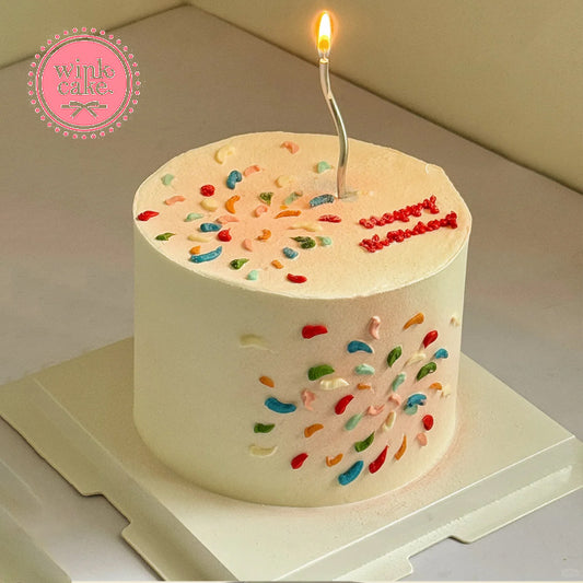 Bánh kem pháo hoa chào mừng năm mới 2026