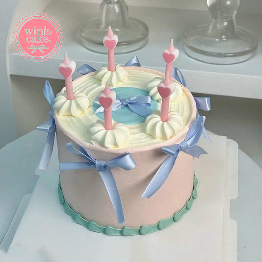 Bánh kem Bánh sinh nhật cho bé gái trang trí Ruy băng xinh xắn WinkCake