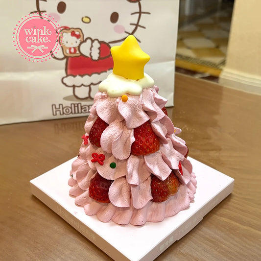 Bánh kem dâu tây xinh xắn dành cho dịp Giáng sinh WinkCake
