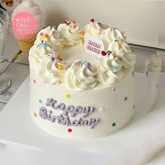 [BEST SELLER] Bánh kem Bánh sinh nhật Style Hàn quốc Dễ thương Tối giản WinkCake
