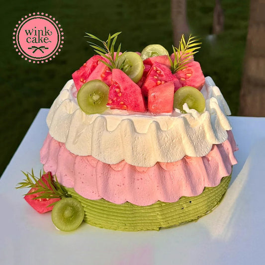 蛋糕生日蛋糕绿葡萄粉红番石榴WinkCake