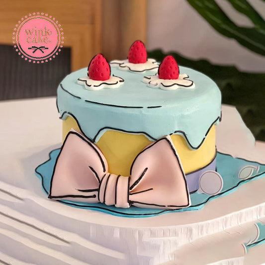 Cake Cute 3D Cartoon Birthday Cake WinkCake