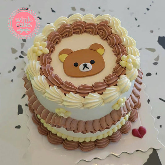 Bánh kem Bánh sinh nhật Mặt gấu nâu dễ thương WinkCake