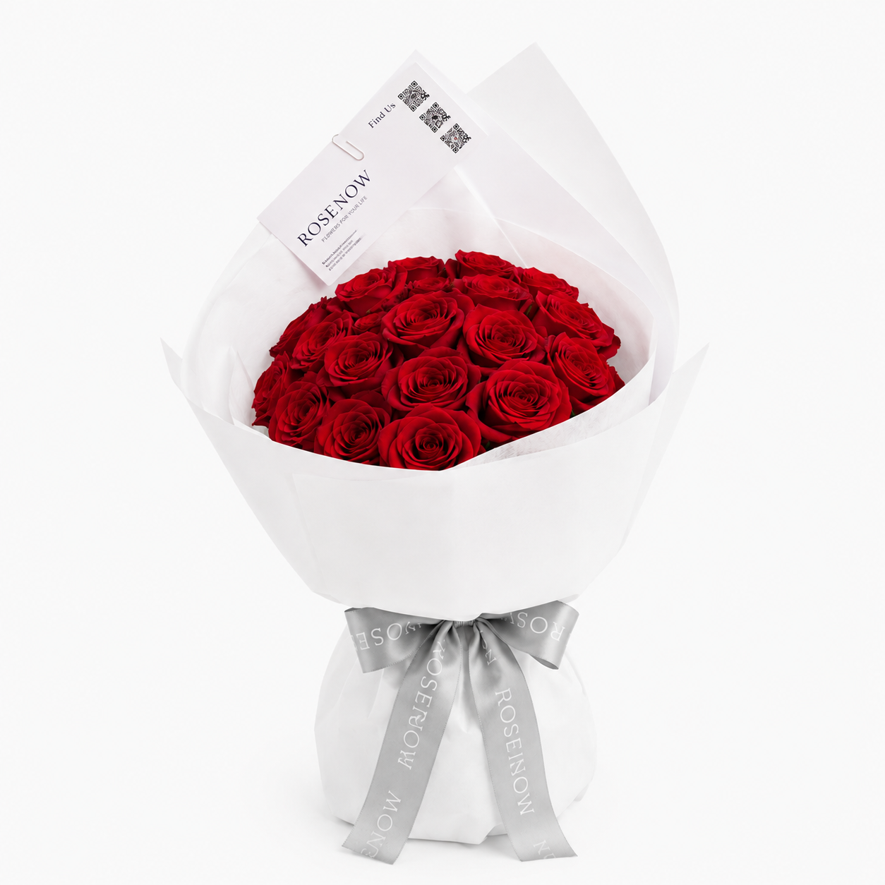 [Đặt trước 1 ngày] Bó hoa hồng 19 bông màu đỏ cao cấp bọc giấy trắng | Hoa Valentine, quà tặng người yêu [HCM Only]