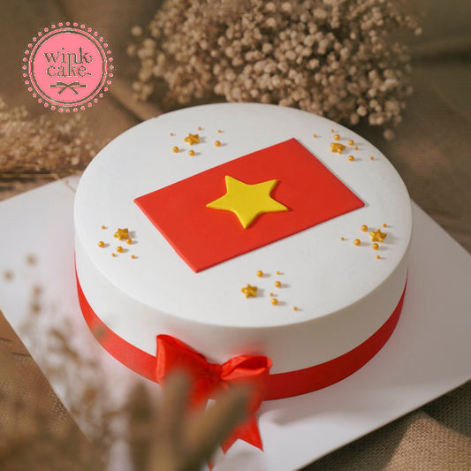 Bánh kem hình lá cờ tổ quốc làm quà tặng ngày Quốc khánh