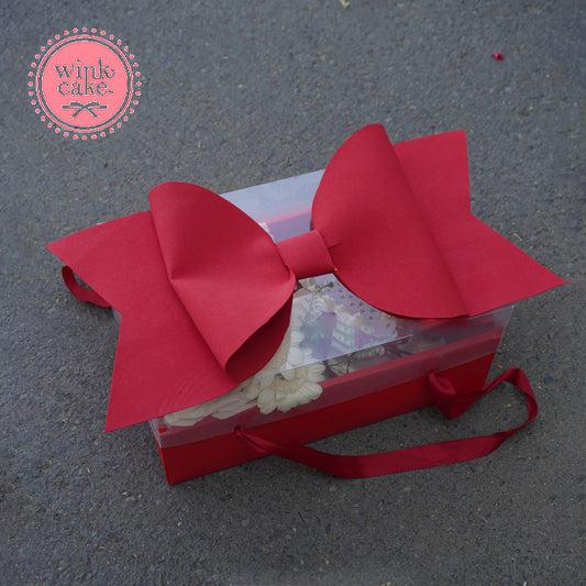 Bộ quà tặng bánh sinh nhật và hoa hồng Red Bow Premium