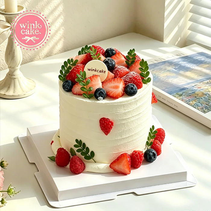 新鲜蓝莓草莓蛋糕 WinkCake 生日蛋糕