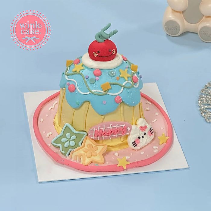 Bánh sinh nhật hình khối 3D đẹp mắt, nhiều màu sắc