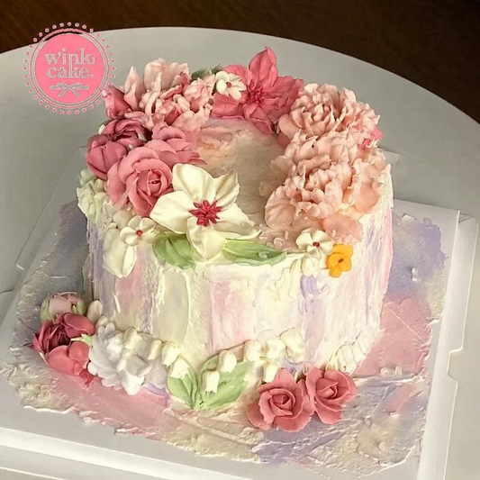 Birthday cake, Fairy Tale Garden cake, Bellflower, Butterfly, Winkcake