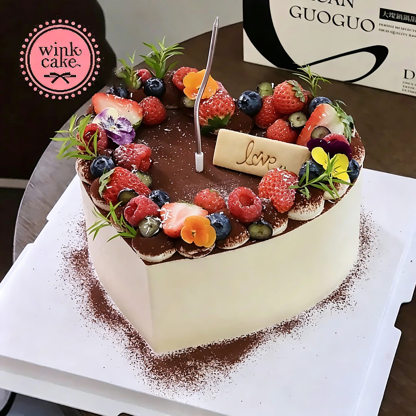 [Đặt trước 01 ngày] Bánh sinh nhật Bánh Tiramisu Trái tim Hoa quả tươi Valentine