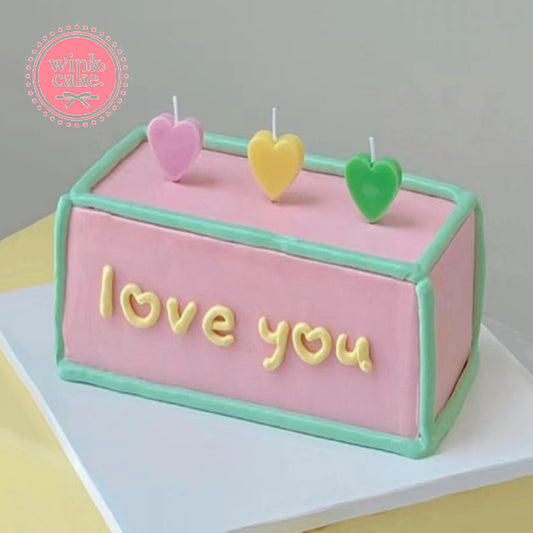 【快递】创意韩式方形生日蛋糕 预购免邮 胡志明市