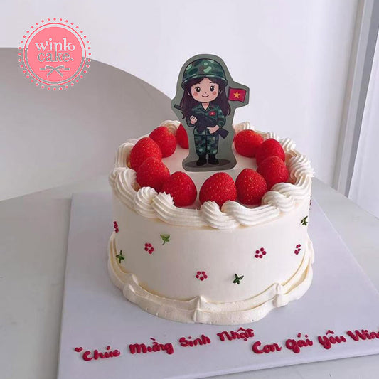 Bánh kem tặng Quốc khánh hình người dễ thương bằng bìa cứng
