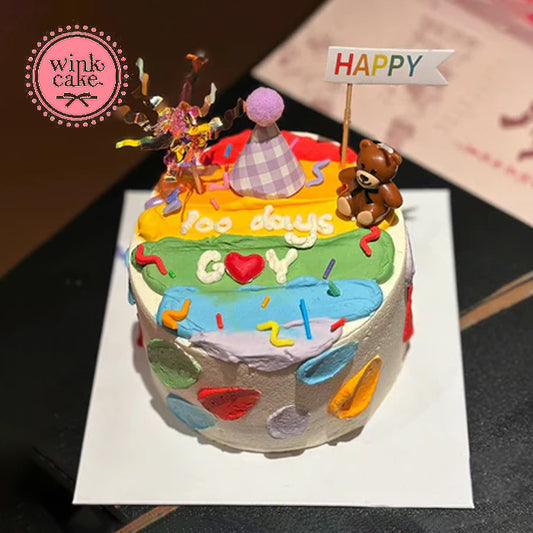 【快递】适合拍照的精美蛋糕，精美生日蛋糕，创意复古蛋糕，胡志明市免费配送