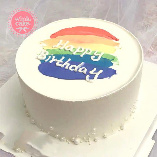 【快递】彩虹生日蛋糕预订免运费胡志明市