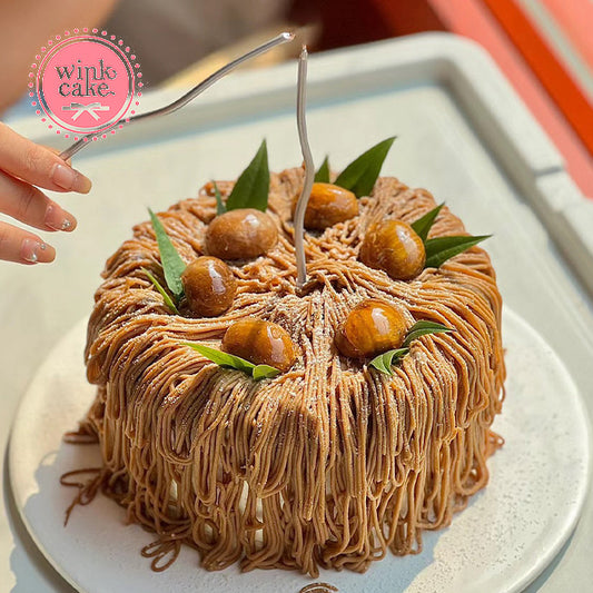 【速递】生日奶油味栗子蛋糕 预订 胡志明市免运费