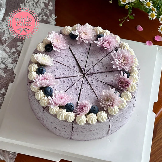 [Yêu cầu đặt chỗ trước một ngày] Bánh mousse trang trí hoa màu tím