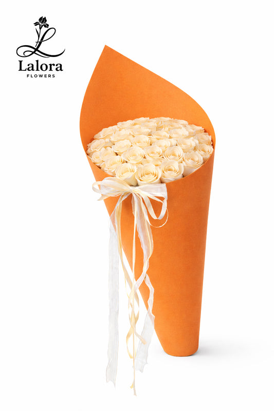 [Ship HCM Only] Bó Hoa Ốc Quế Hoa Hồng Trắng – Hoa Tươi Chúc Mừng Sinh Nhật & Kỷ Niệm