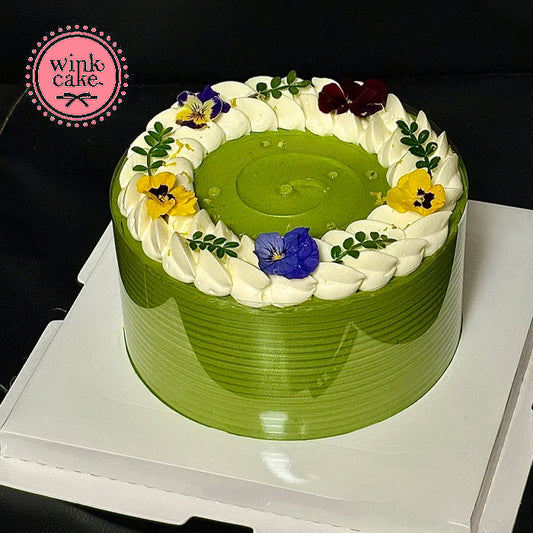 【快递】抹茶生日蛋糕创意鲜花装饰 预购免邮 胡志明市