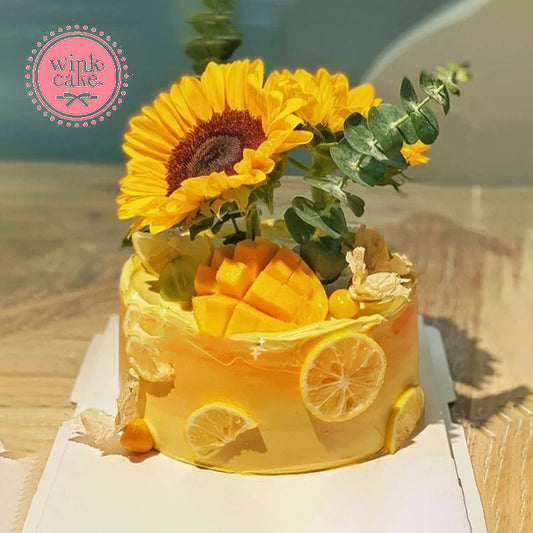 【快递】向日葵生日蛋糕预订免运费胡志明市