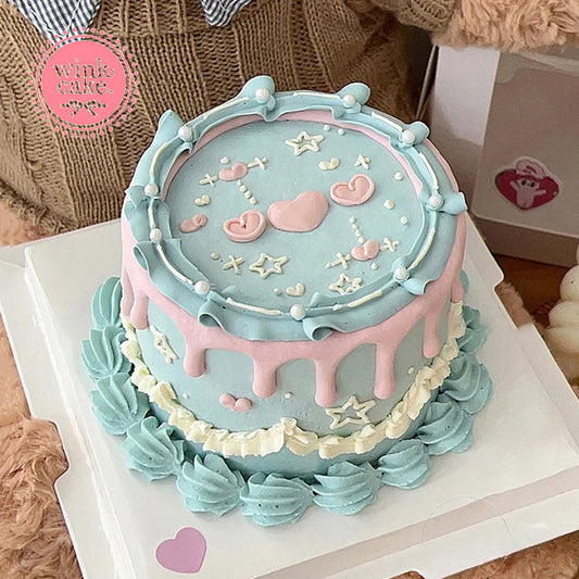 【快递】复古生日蛋糕Instagram周年纪念最佳朋友情侣预订免运费
