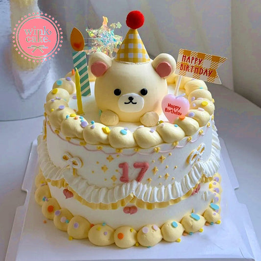 Bánh kem Bánh sinh nhật Style công chúa Gấu nhỏ 3D WinkCake