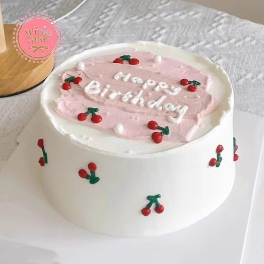 Bánh kem Bánh sinh nhật Style dễ thương Cherry nhỏ WinkCake