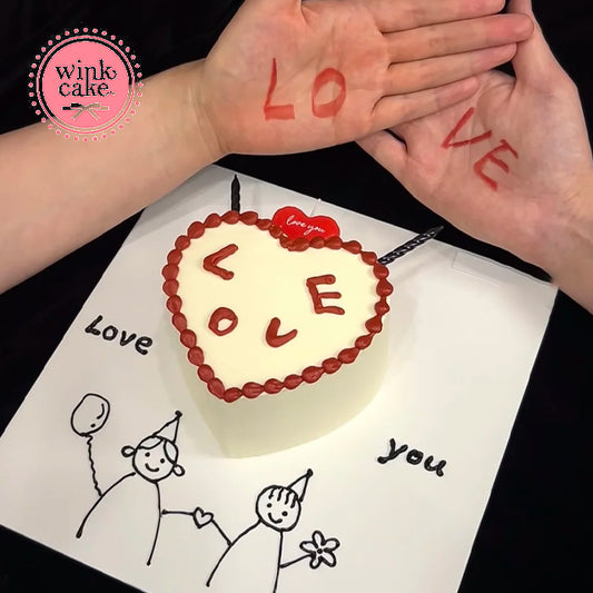 蛋糕 心形 生日蛋糕 送给爱人的 WinkCake