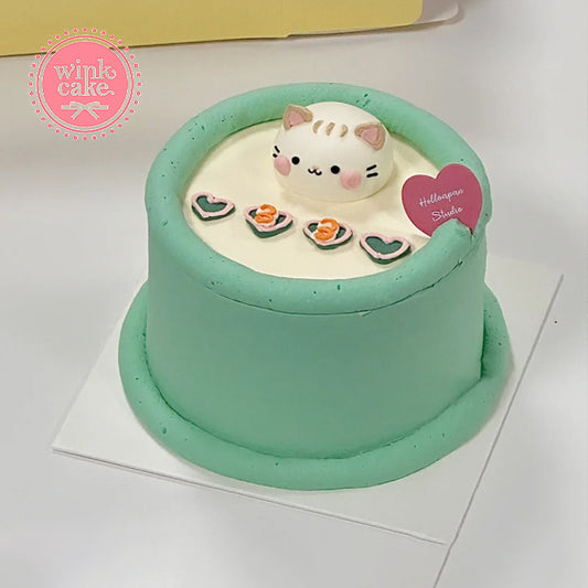 Bánh 3D hình mèo con dễ thương