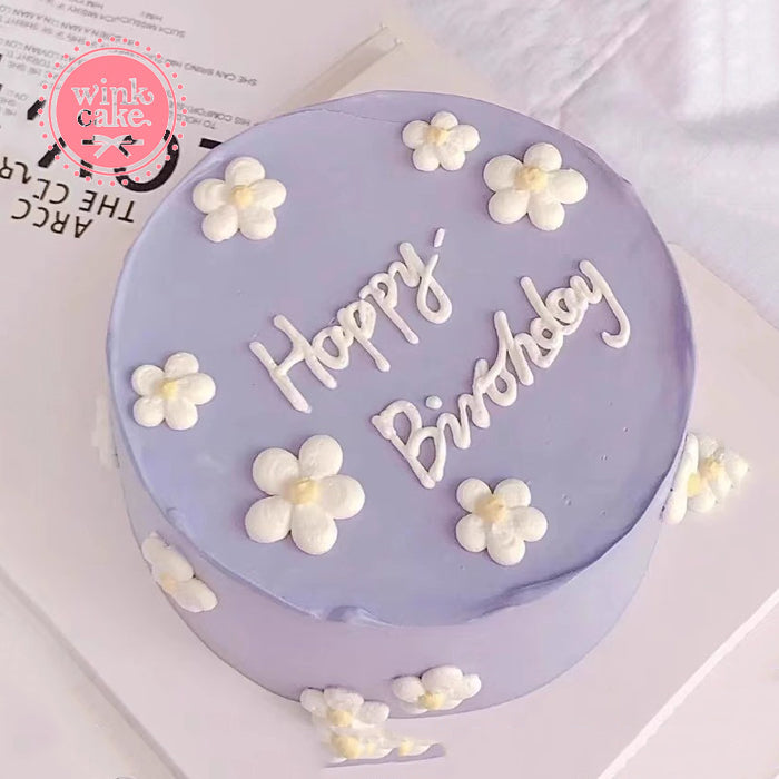 Bánh kem Bánh sinh nhật Màu tím Bông hoa dễ thương WinkCake