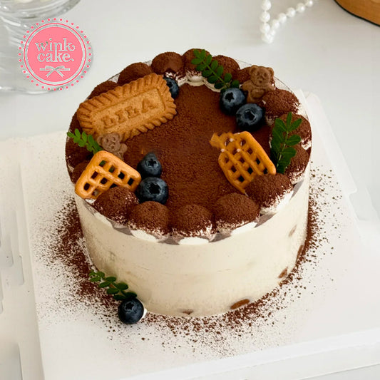 [Yêu cầu đặt chỗ trước một ngày] Tiramisu với bánh quy và trang trí quả việt quất là lựa chọn hoàn hảo cho bữa trà chiều