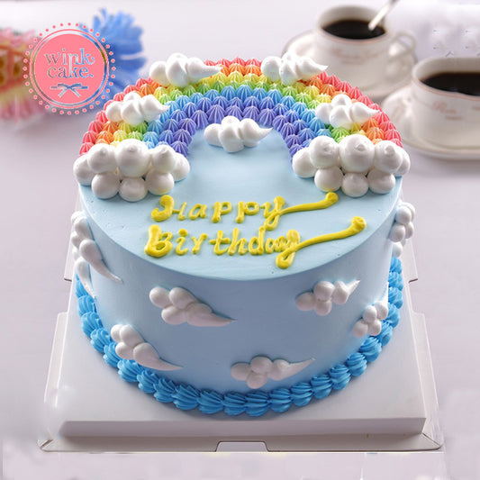 【快递】彩虹生日蛋糕预订免运费胡志明市
