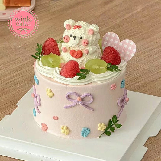 Bánh kem Bánh sinh nhật Gấu trắng 3D dễ thương WinkCake